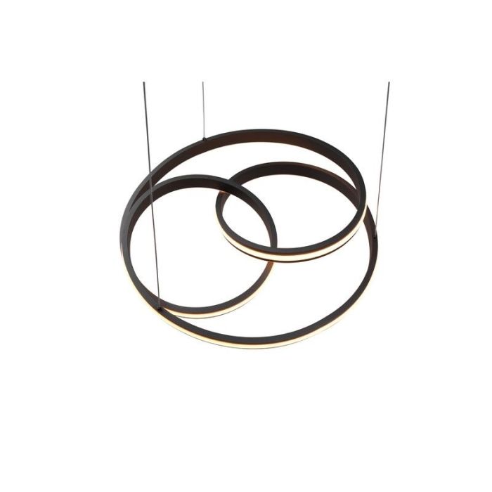Zwarte hanglamp modern, Elyse, 60W, in lichtkleur verstelbare LED
