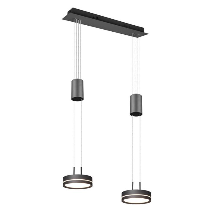 Antraciete eettafel hanglamp modern, Marjon, 9W, 3000K LED