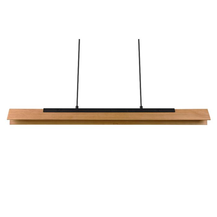 Houten hanglamp bruin, Neville, 25W, 3000K LED, 3-staps dimbaar