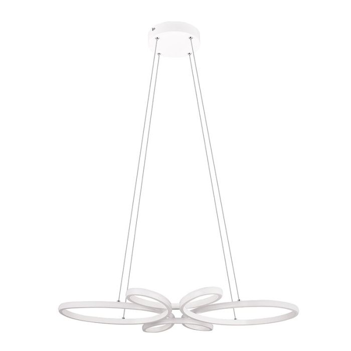 Witte eettafel hanglamp design, Vikash, 32W, 4000K LED, 3-staps dimbaar