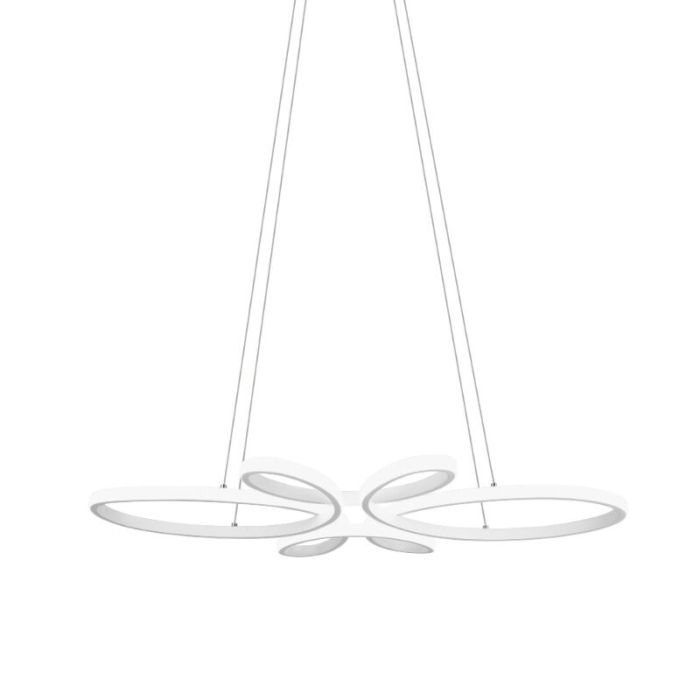 Witte eettafel hanglamp design, Vikash, 32W, 4000K LED, 3-staps dimbaar