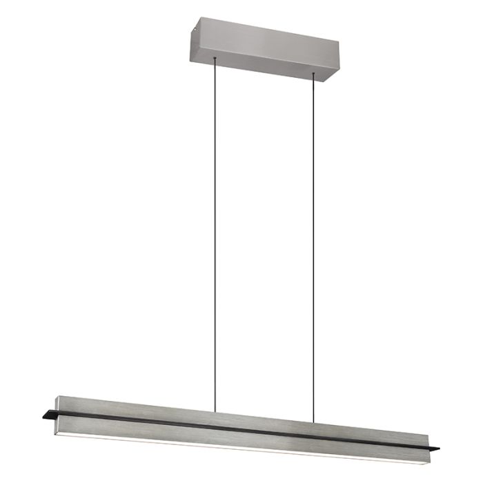 Nikkelen hanglamp modern, Joek, 22W, warm tot koud wit verstelbare LED, 3-staps dimbaar