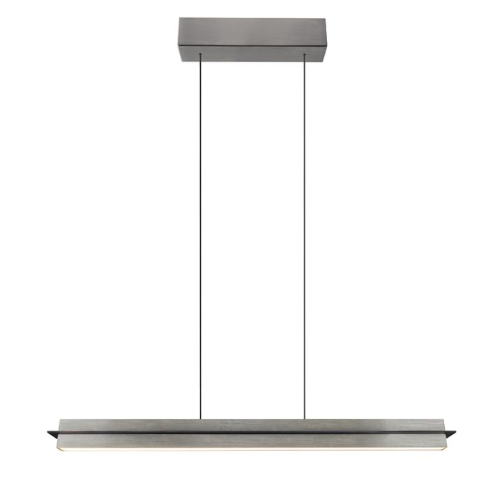 Nikkelen hanglamp modern, Joek, 22W, warm tot koud wit verstelbare LED, 3-staps dimbaar
