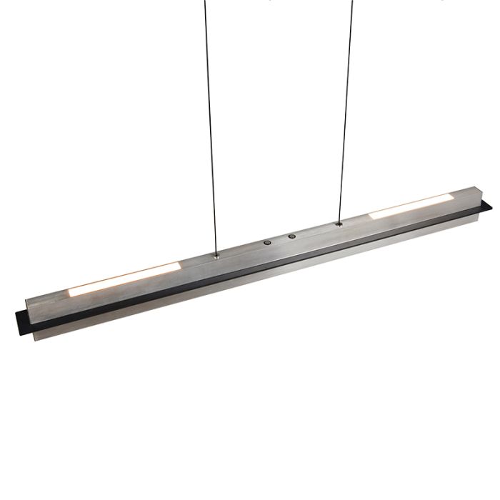 Nikkelen hanglamp modern, Joek, 22W, warm tot koud wit verstelbare LED, 3-staps dimbaar