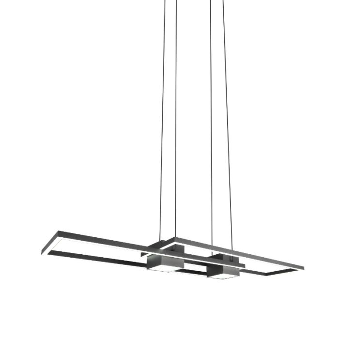 Zwarte hanglamp design, Sohaib, 37W, warm tot koud wit verstelbare LED, 3-staps dimbaar