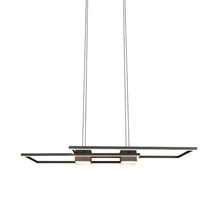 Zwarte hanglamp design, Sohaib, 37W, warm tot koud wit verstelbare LED, 3-staps dimbaar