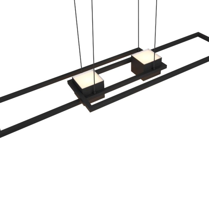 Zwarte hanglamp design, Sohaib, 37W, warm tot koud wit verstelbare LED, 3-staps dimbaar