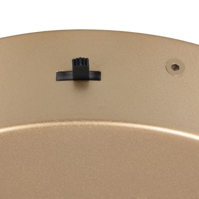 Gouden eettafel hanglamp design, Teodore, 34W, white switch LED, 3-staps dimbaar