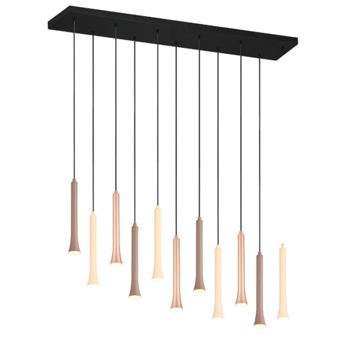 Zwarte hanglamp modern, Albartus, 3W, white switch LED, 3-staps dimbaar