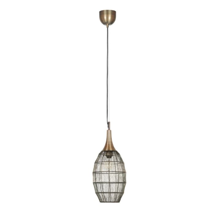 Bronzen hanglamp landelijk, Rins