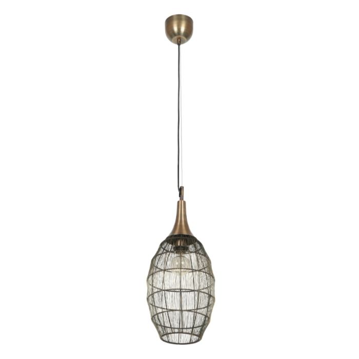 Bronzen hanglamp landelijk, Rins