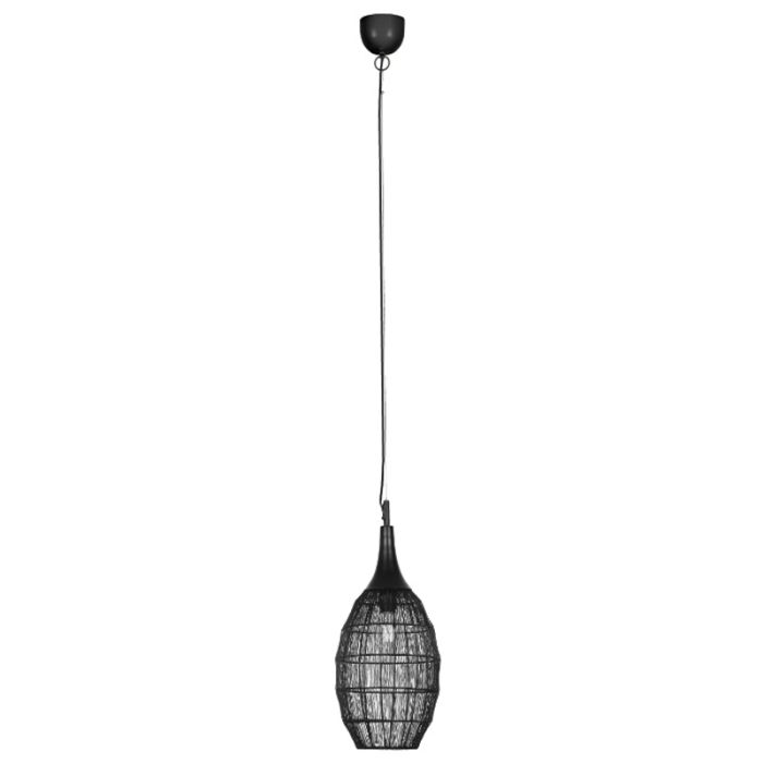 Zwarte hanglamp landelijk, Rins
