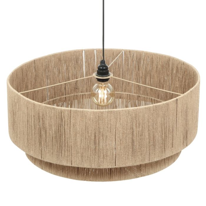 Beige eettafel hanglamp landelijk, Rinus