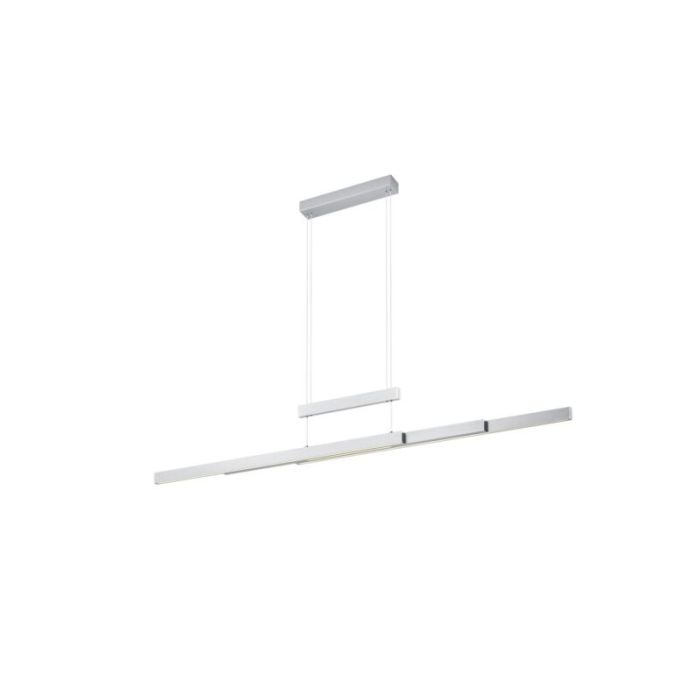 Nikkelen eettafel hanglamp modern, Jessey, 42W, warm tot koud wit verstelbare LED, met touchdimmer