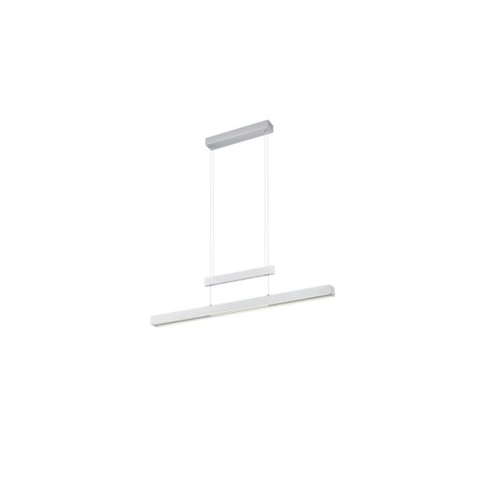 Nikkelen eettafel hanglamp modern, Jessey, 42W, warm tot koud wit verstelbare LED, met touchdimmer