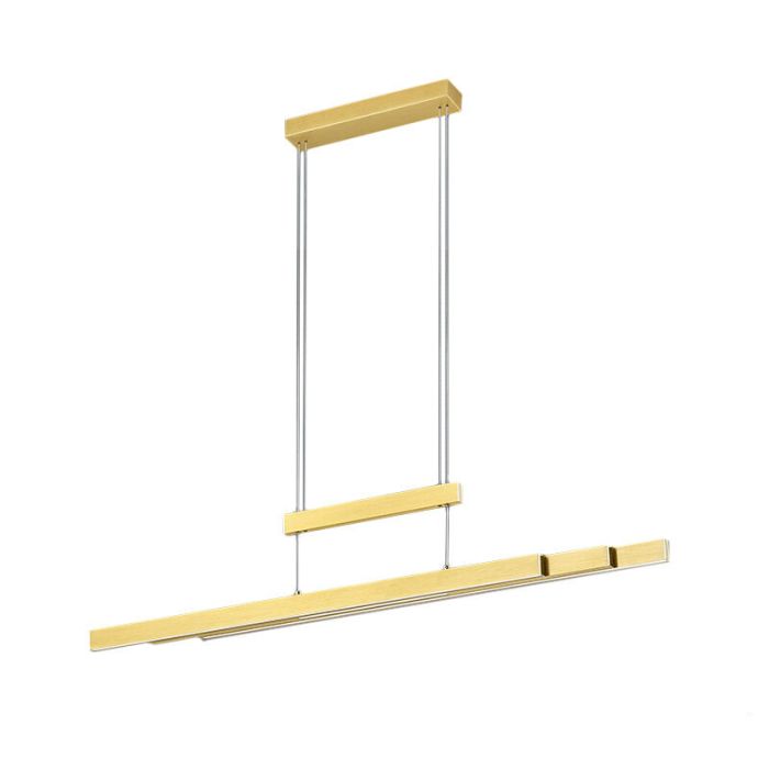 Messing hanglamp modern, Jessey, 42W, warm tot koud wit verstelbare LED, met touchdimmer
