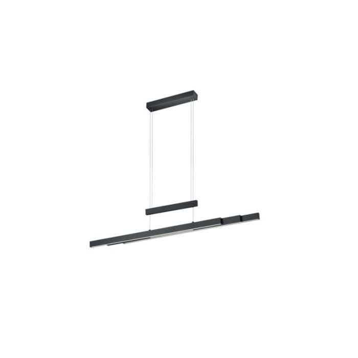 Zwarte hanglamp modern, Jessey, 42W, warm tot koud wit verstelbare LED, met touchdimmer