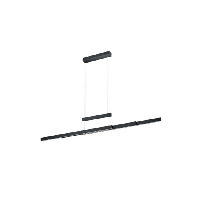 Zwarte hanglamp modern, Jessey, 42W, warm tot koud wit verstelbare LED, met touchdimmer