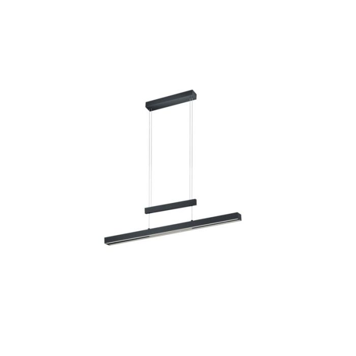 Zwarte hanglamp modern, Jessey, 42W, warm tot koud wit verstelbare LED, met touchdimmer