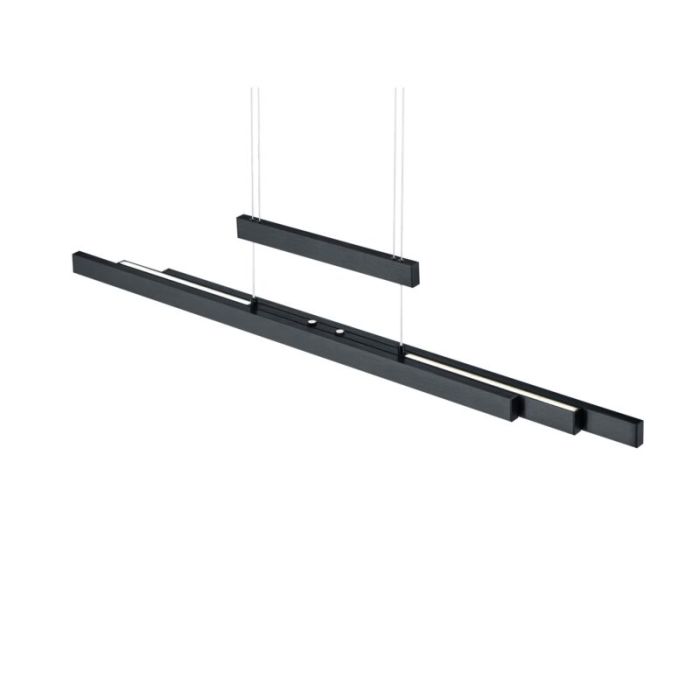 Zwarte hanglamp modern, Jessey, 42W, warm tot koud wit verstelbare LED, met touchdimmer