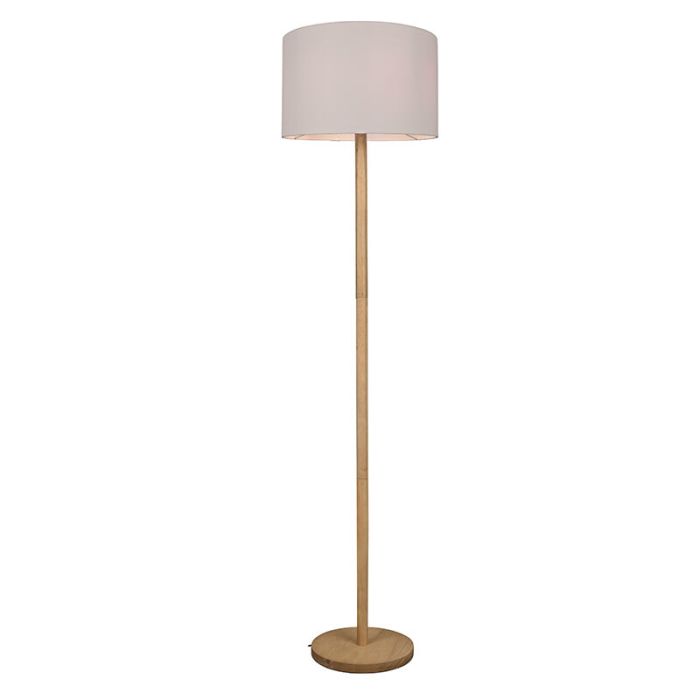 Moderne vloerlamp hout, Caya, met schakelaar