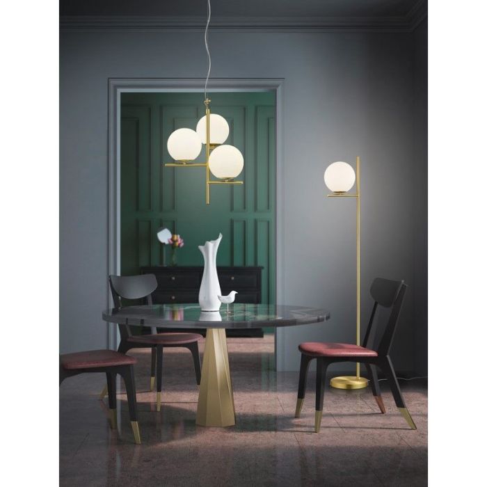 Messing vloerlamp modern, Silkis, met schakelaar