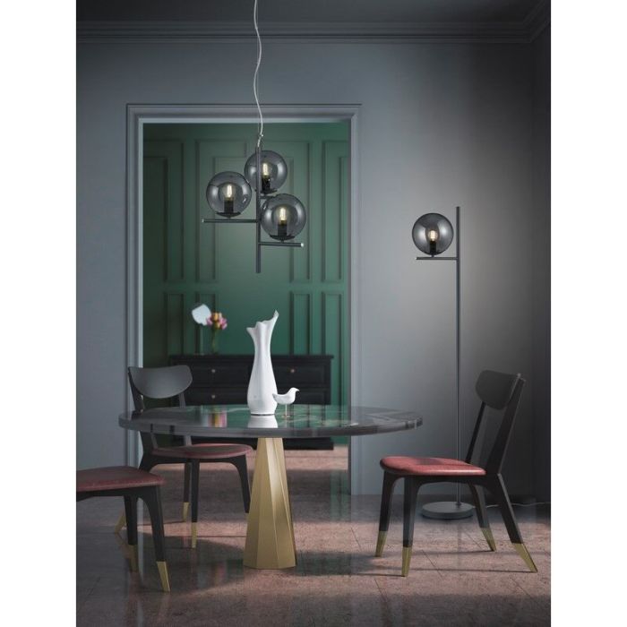 Antraciete vloerlamp modern, Silkis, met schakelaar