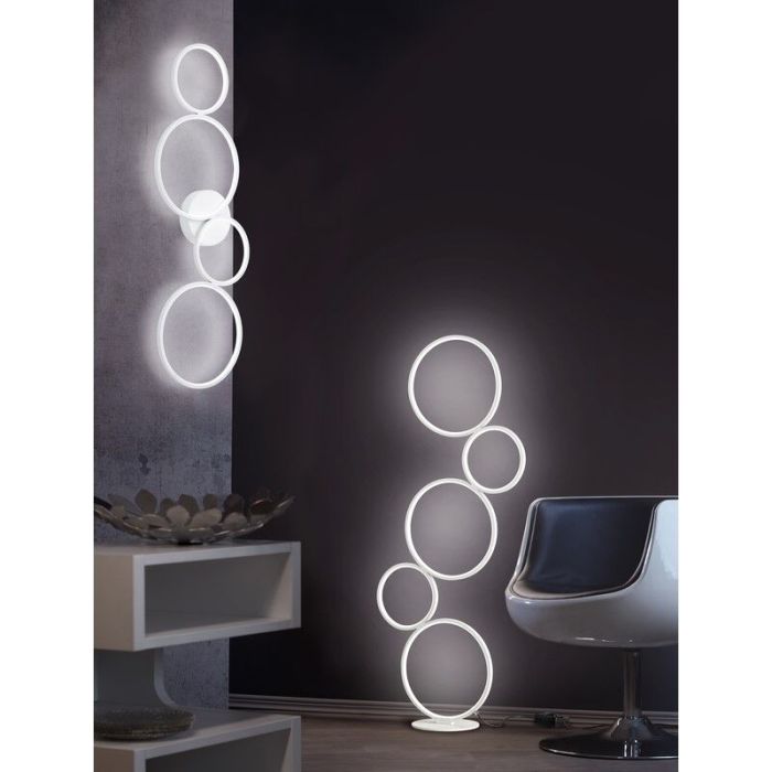 Witte vloerlamp Robon, metaal, modern, 36 watt