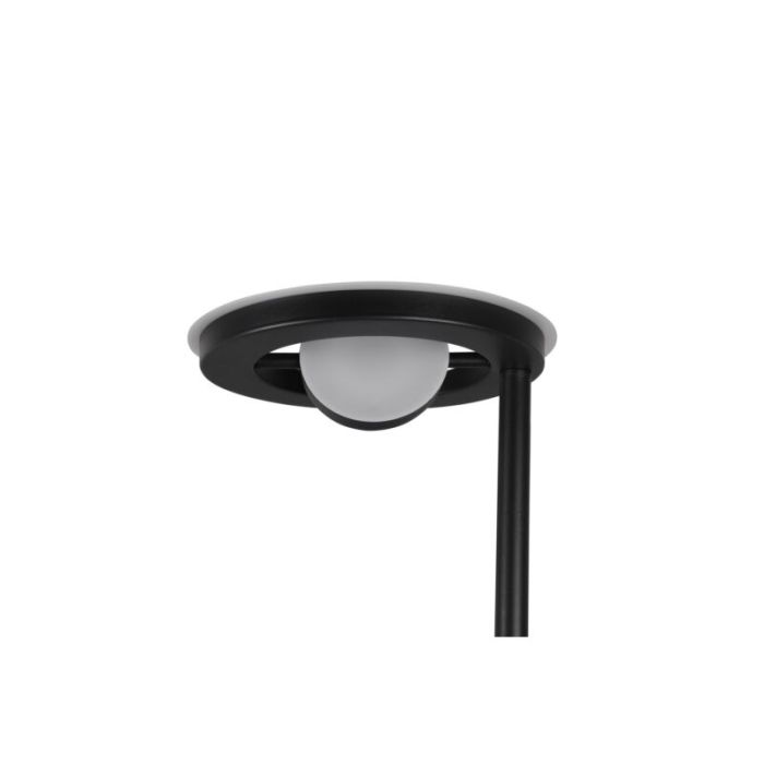 Zwarte staande leeslamp modern, Yazid, 32W, in lichtkleur verstelbare LED, met touchdimmer