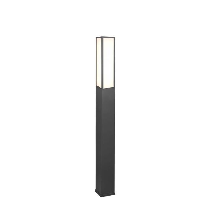 Moderne staande buitenlamp Tessy, antraciet, met warm wit LED licht