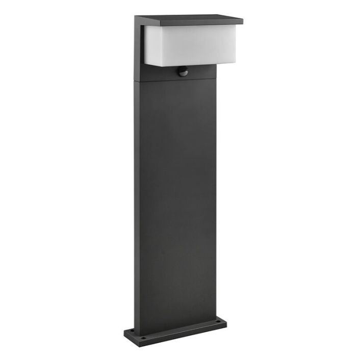 Antraciete staande buitenlamp met bewegingssensor modern, Slimane, 13W, 3000K LED, IP54