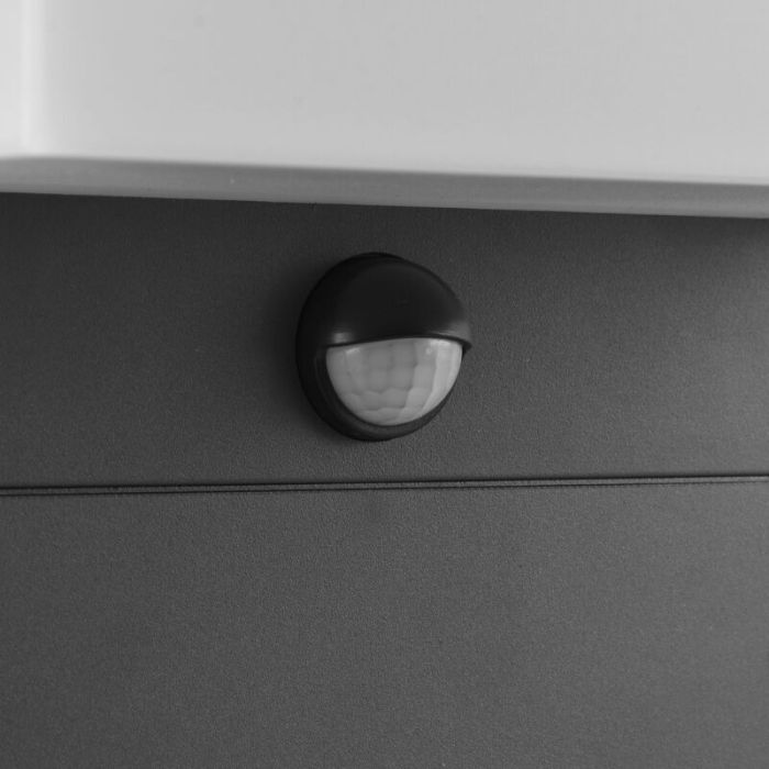 Antraciete staande buitenlamp met bewegingssensor modern, Slimane, 13W, 3000K LED, IP54