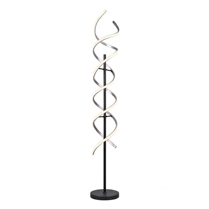 Chromen vloerlamp design, Sylvian, 32W, warm tot koud wit verstelbare LED, met touchdimmer