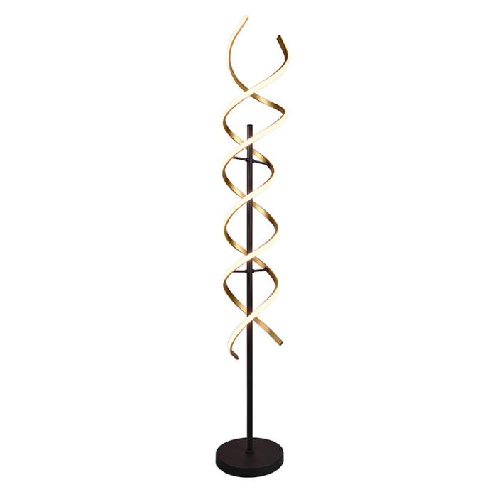 Messing vloerlamp design, Sylvian, 32W, warm tot koud wit verstelbare LED, met touchdimmer
