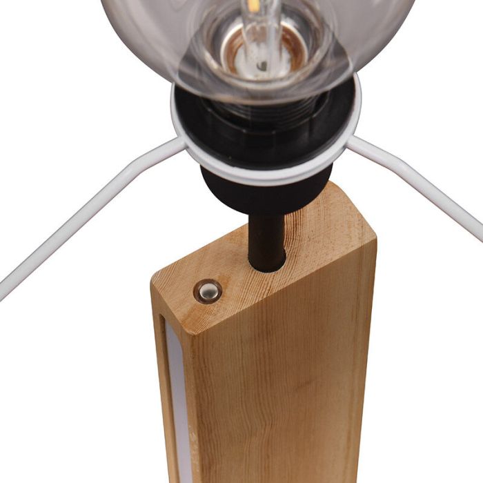 Zwarte vloerlamp modern, Radia, 3000K LED, met touchdimmer