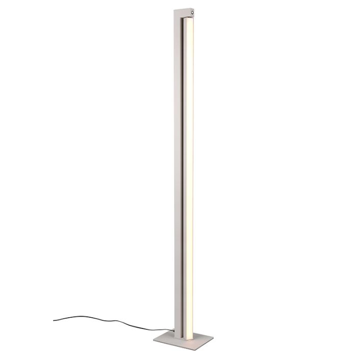 Witte vloerlamp modern, Raihana, 21W, white switch LED, met touchdimmer