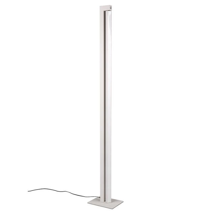 Witte vloerlamp modern, Raihana, 21W, white switch LED, met touchdimmer