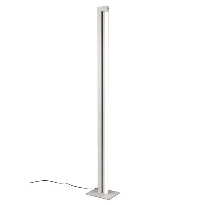 Witte vloerlamp modern, Raihana, 21W, white switch LED, met touchdimmer