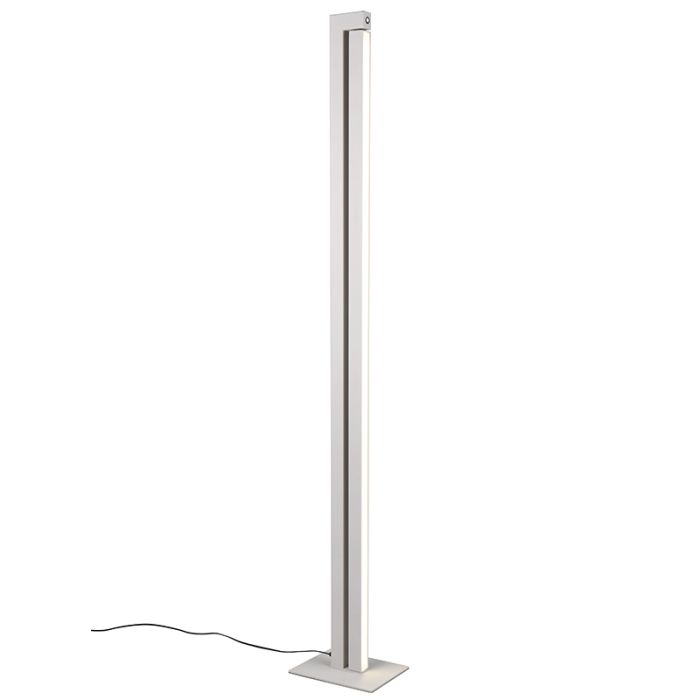 Witte vloerlamp modern, Raihana, 21W, white switch LED, met touchdimmer