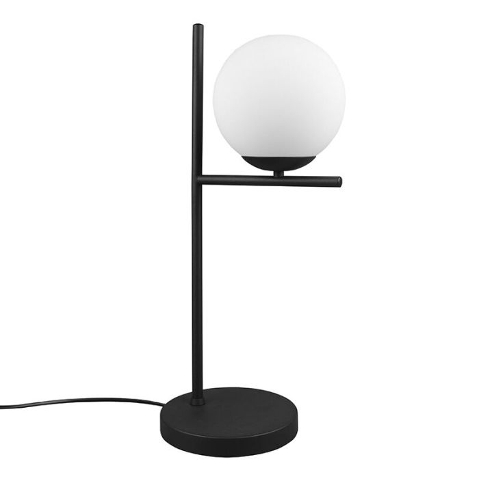 Witte tafellamp modern, Silkis, met schakelaar