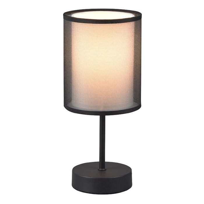 Antraciete tafellamp modern, Mirle, met schakelaar