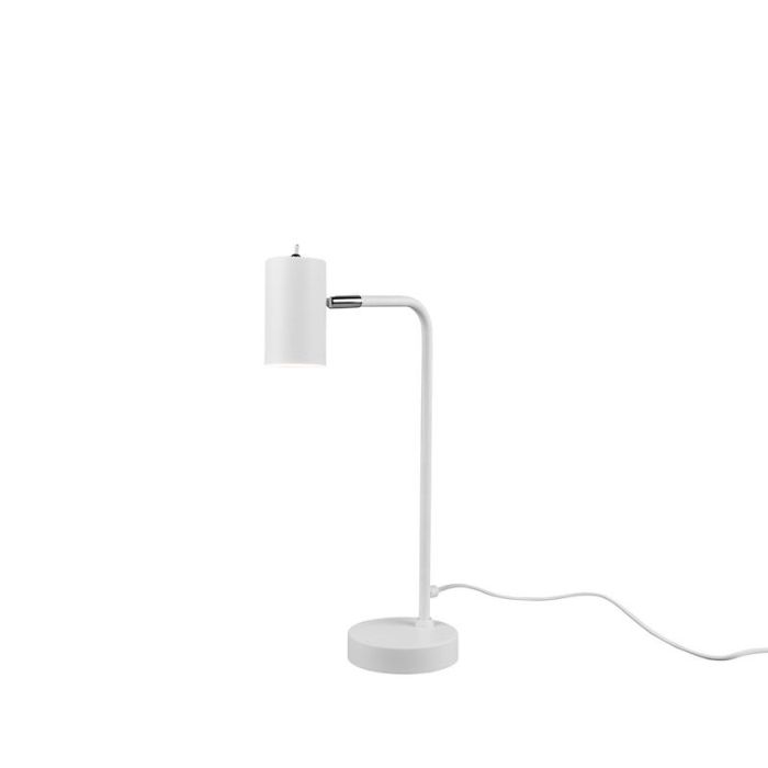 Witte tafellamp modern, Kaso, met schakelaar