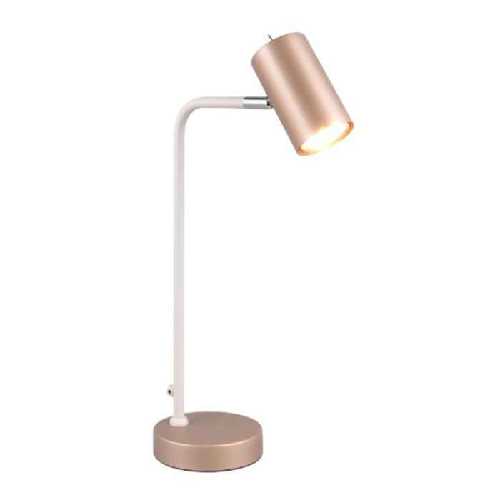 Bruine tafellamp modern, Kaso, met schakelaar