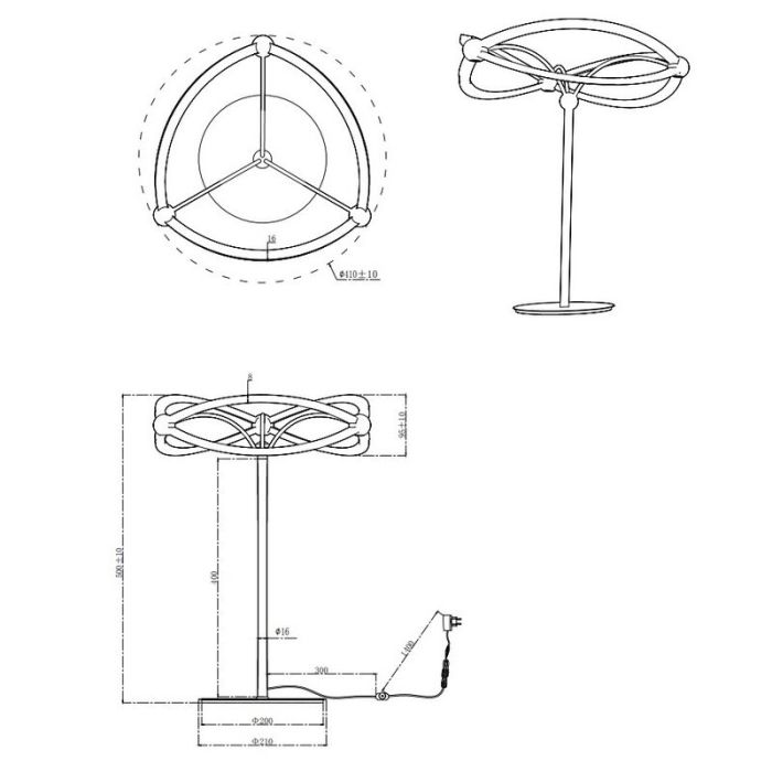Moderne tafellamp Remy, nikkel, 20w geintegreerd LED