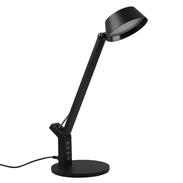 Zwarte bureaulamp modern, Lindi, 5W, warm tot koud wit verstelbare LED, met touchdimmer