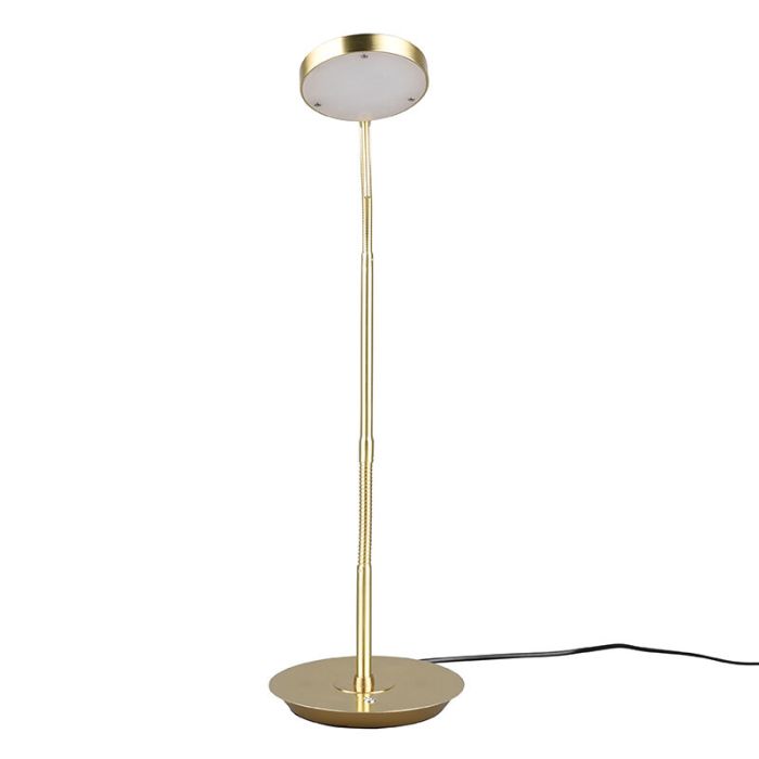 Messing tafellamp modern, Bilge, 12W, in lichtkleur verstelbare LED, met schakelaar
