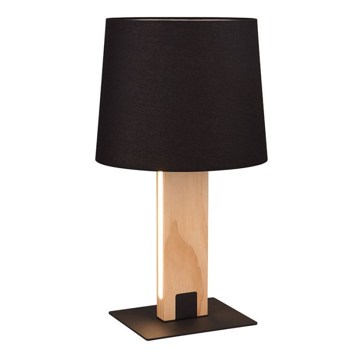 Zwarte tafellamp modern, Radia, met schakelaar