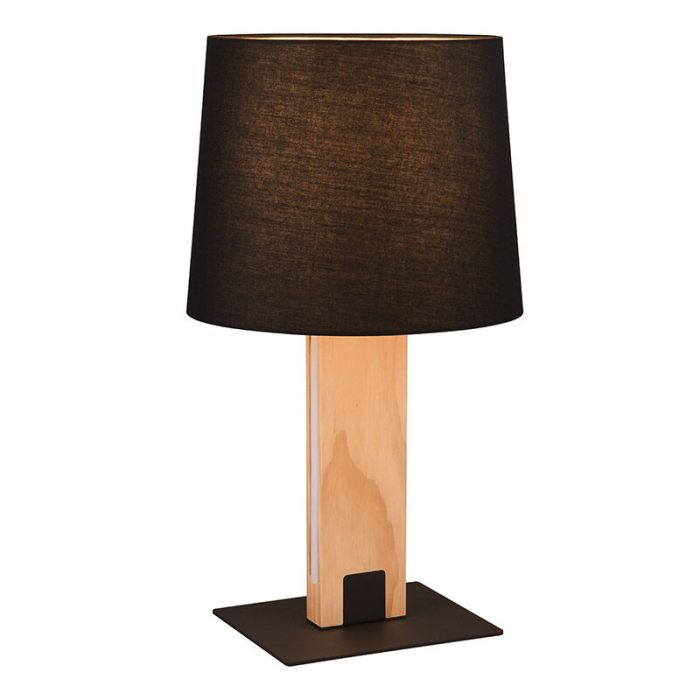 Zwarte tafellamp modern, Radia, met schakelaar