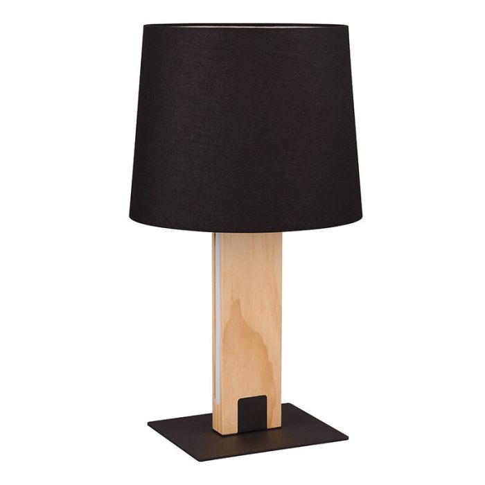 Zwarte tafellamp modern, Radia, met schakelaar