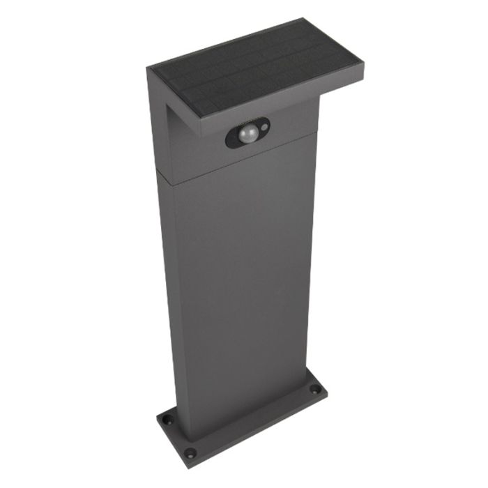 Antraciete staande buitenlamp op zonne-energie modern, Nesrin, 5W, white switch LED, IP65